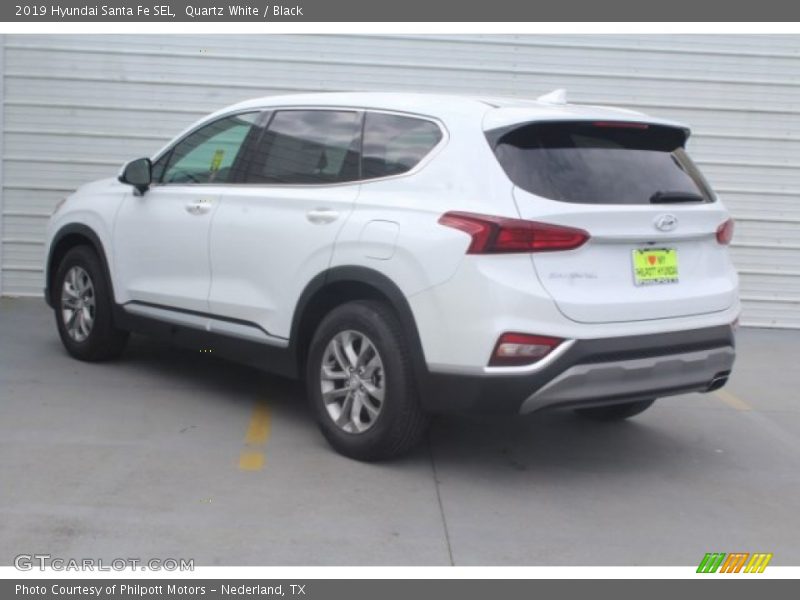 Quartz White / Black 2019 Hyundai Santa Fe SEL