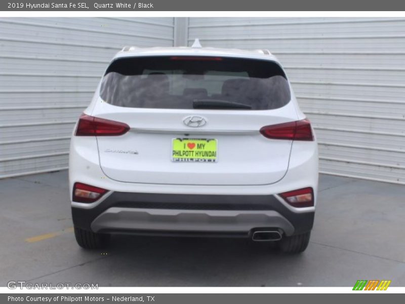 Quartz White / Black 2019 Hyundai Santa Fe SEL