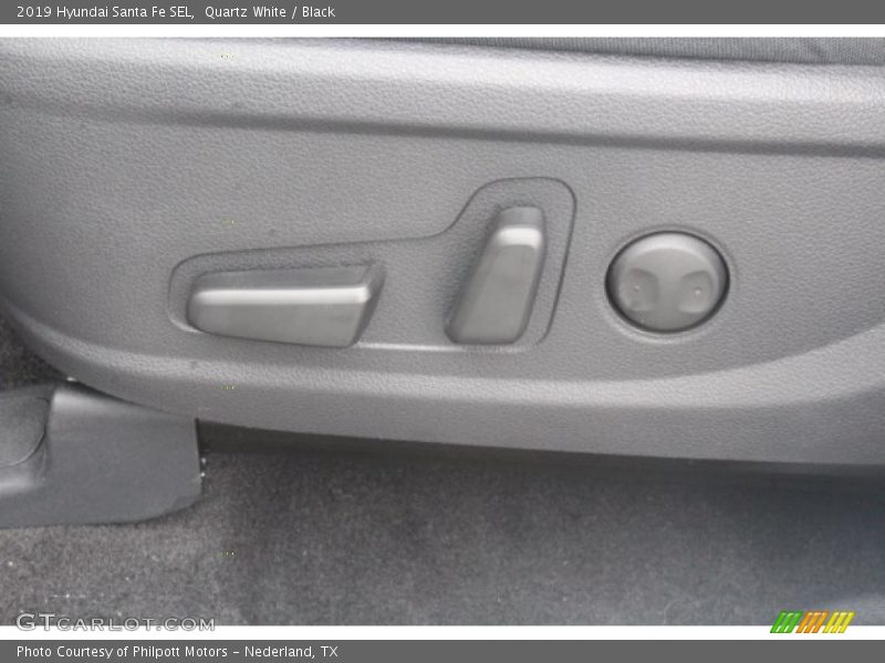 Quartz White / Black 2019 Hyundai Santa Fe SEL