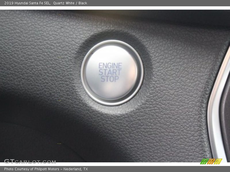 Quartz White / Black 2019 Hyundai Santa Fe SEL