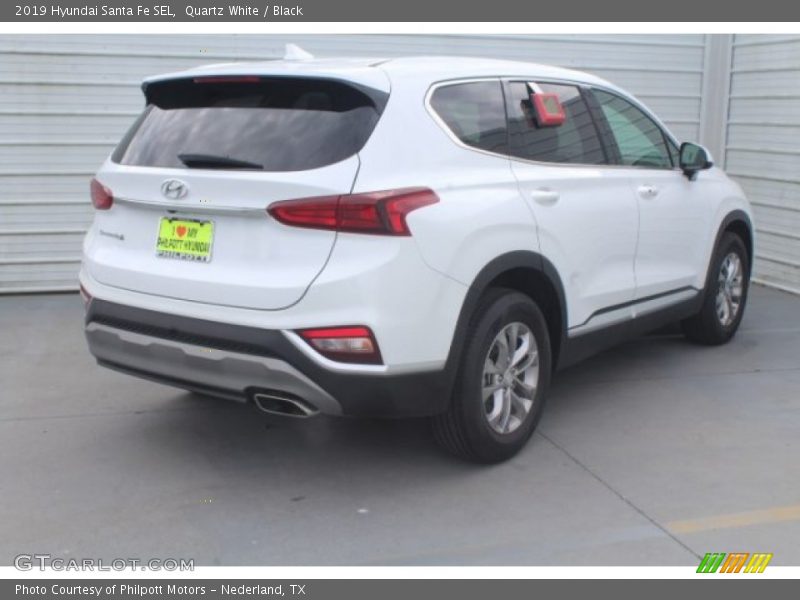 Quartz White / Black 2019 Hyundai Santa Fe SEL