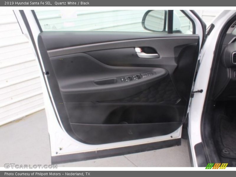 Quartz White / Black 2019 Hyundai Santa Fe SEL