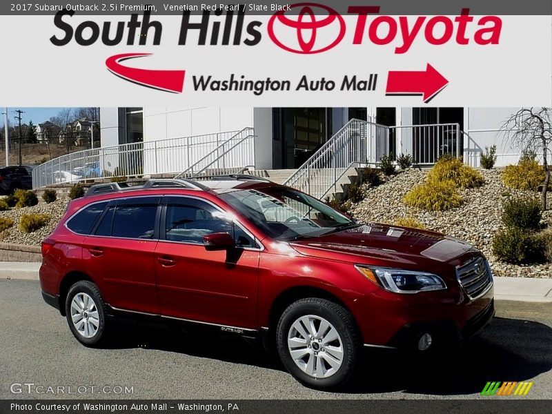 Venetian Red Pearl / Slate Black 2017 Subaru Outback 2.5i Premium