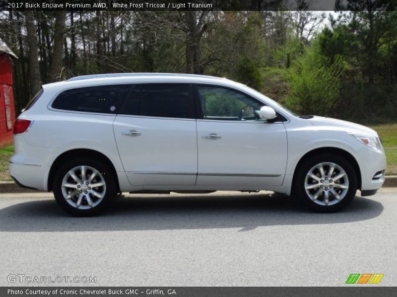 White Frost Tricoat / Light Titanium 2017 Buick Enclave Premium AWD