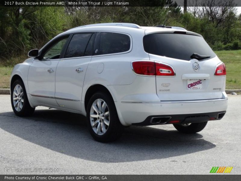 White Frost Tricoat / Light Titanium 2017 Buick Enclave Premium AWD