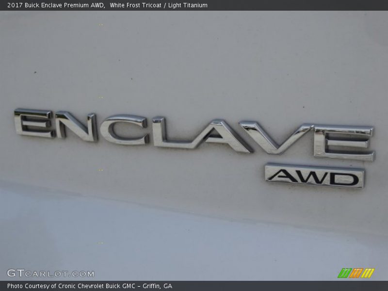 White Frost Tricoat / Light Titanium 2017 Buick Enclave Premium AWD