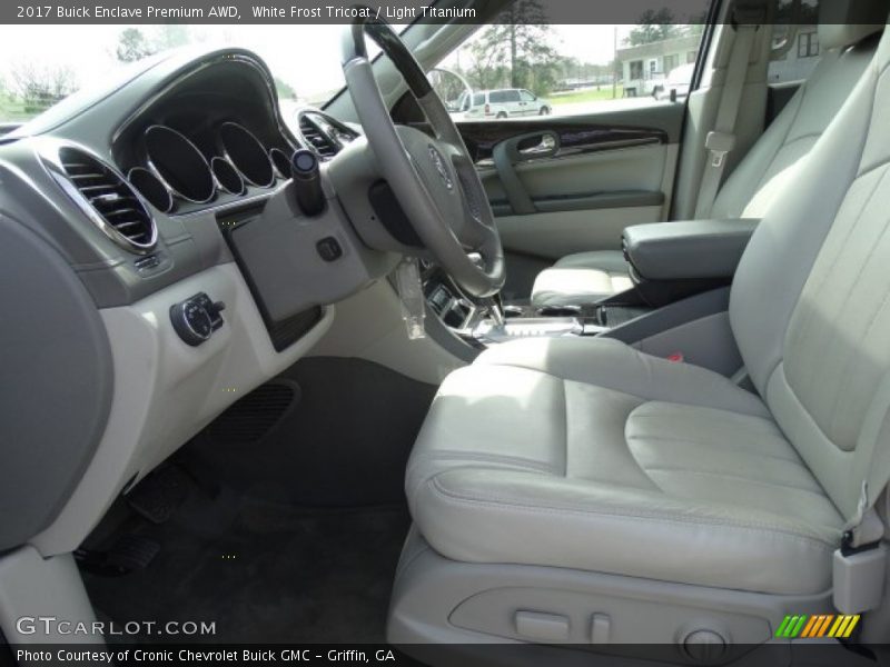 White Frost Tricoat / Light Titanium 2017 Buick Enclave Premium AWD