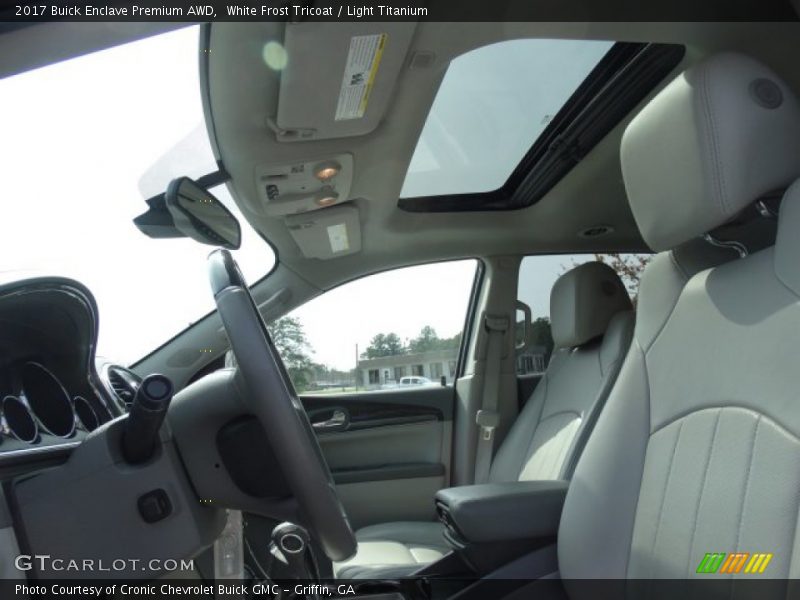 White Frost Tricoat / Light Titanium 2017 Buick Enclave Premium AWD