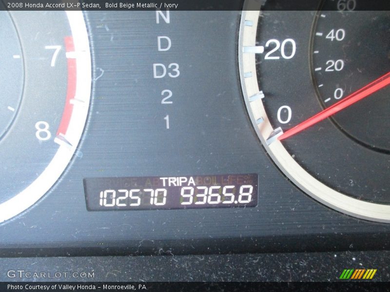 Bold Beige Metallic / Ivory 2008 Honda Accord LX-P Sedan