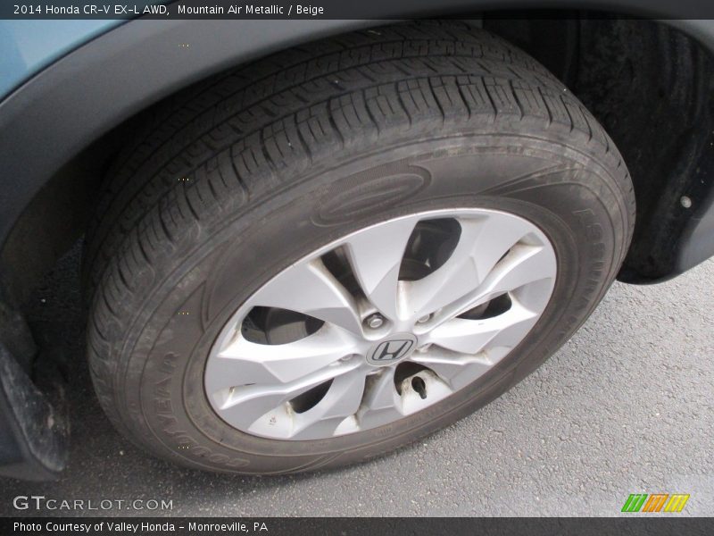 Mountain Air Metallic / Beige 2014 Honda CR-V EX-L AWD