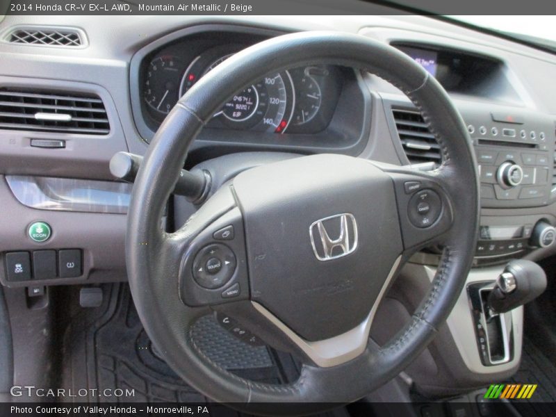 Mountain Air Metallic / Beige 2014 Honda CR-V EX-L AWD