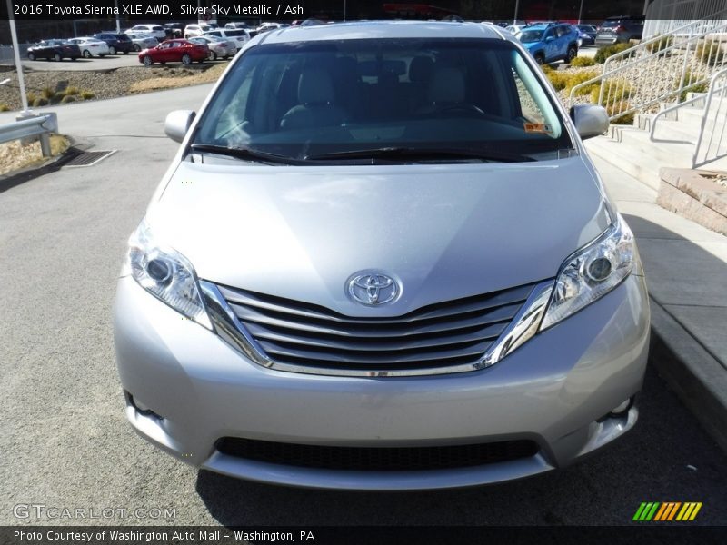 Silver Sky Metallic / Ash 2016 Toyota Sienna XLE AWD