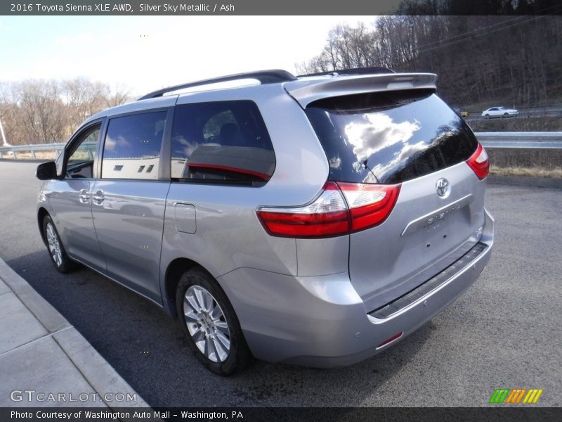 Silver Sky Metallic / Ash 2016 Toyota Sienna XLE AWD