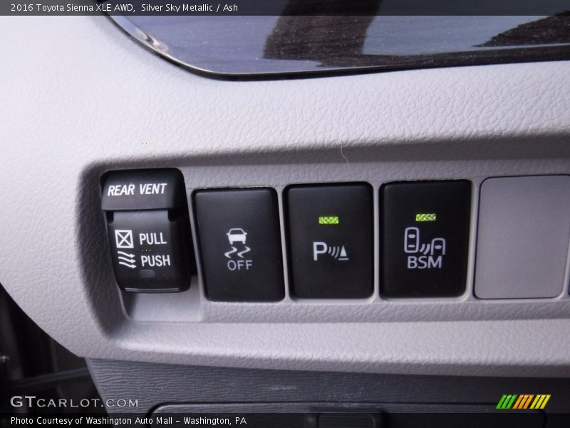 Silver Sky Metallic / Ash 2016 Toyota Sienna XLE AWD