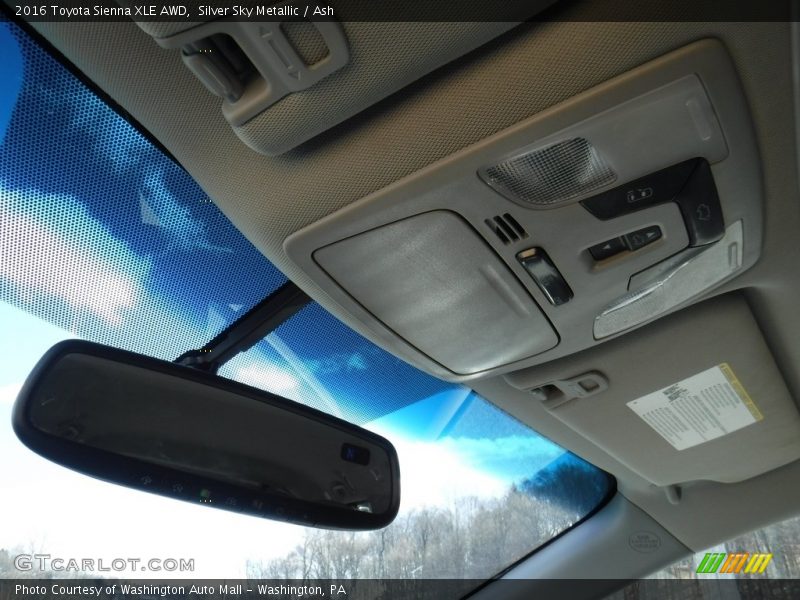 Silver Sky Metallic / Ash 2016 Toyota Sienna XLE AWD
