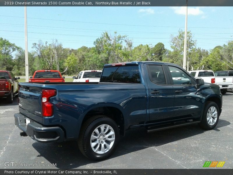 Northsky Blue Metallic / Jet Black 2019 Chevrolet Silverado 1500 Custom Double Cab