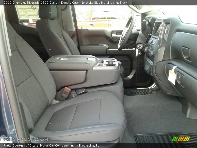 Northsky Blue Metallic / Jet Black 2019 Chevrolet Silverado 1500 Custom Double Cab
