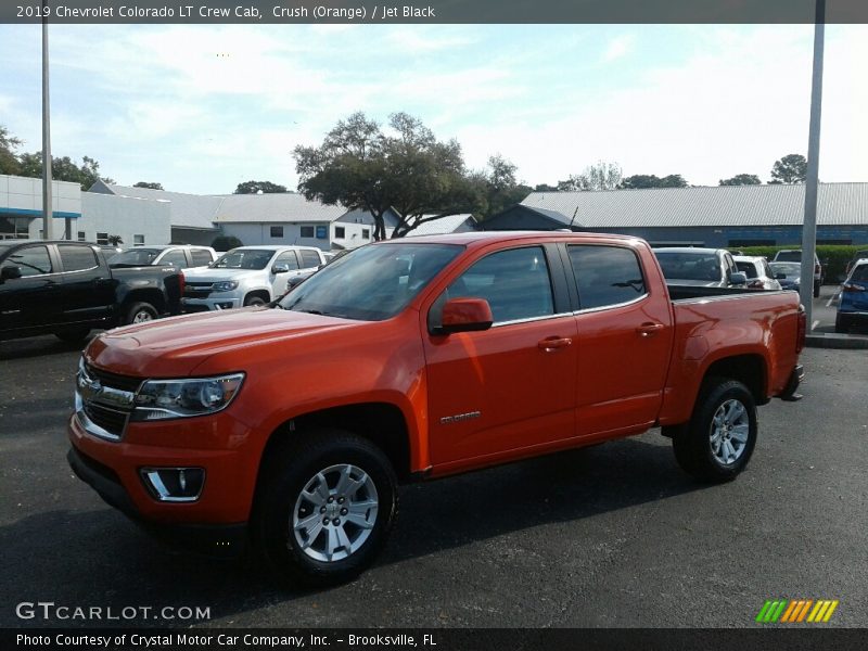 Crush (Orange) / Jet Black 2019 Chevrolet Colorado LT Crew Cab