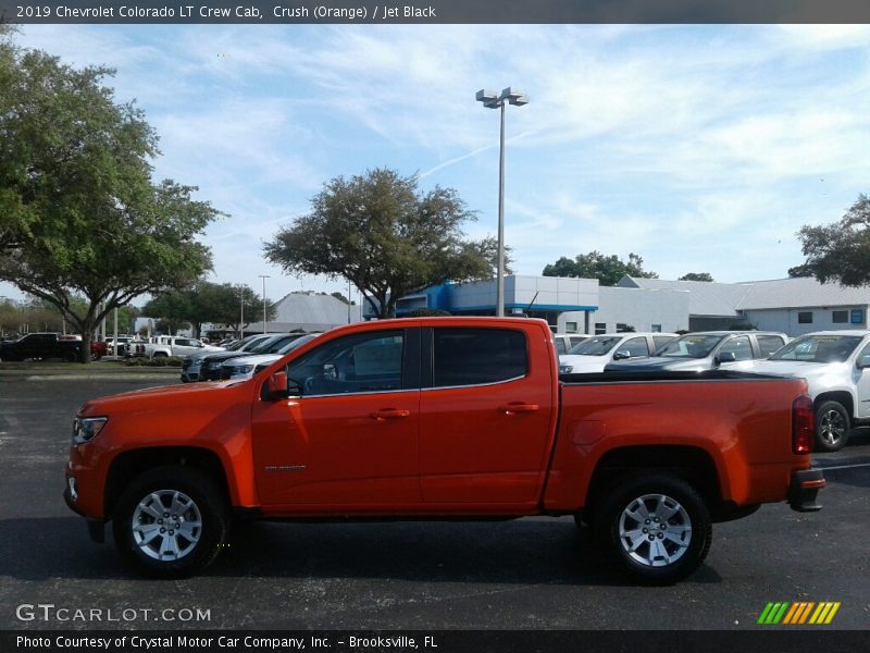 Crush (Orange) / Jet Black 2019 Chevrolet Colorado LT Crew Cab