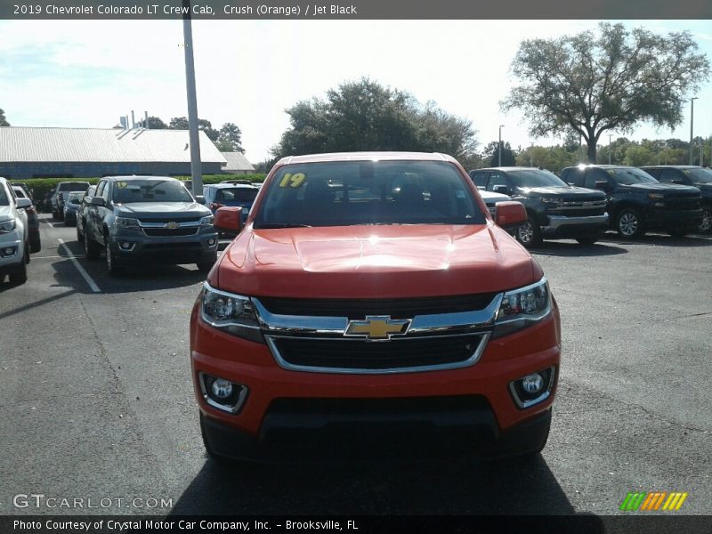 Crush (Orange) / Jet Black 2019 Chevrolet Colorado LT Crew Cab