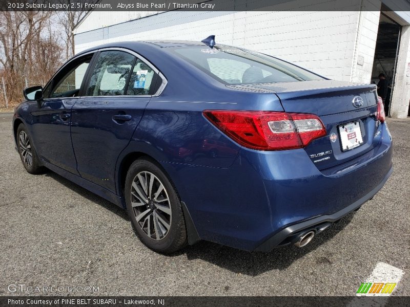 Abyss Blue Pearl / Titanium Gray 2019 Subaru Legacy 2.5i Premium