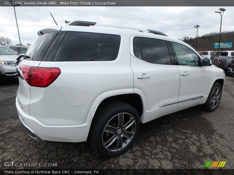 White Frost Tricoat / Cocoa/Shale 2019 GMC Acadia Denali AWD