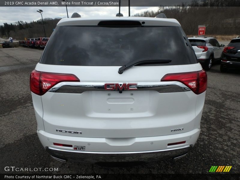 White Frost Tricoat / Cocoa/Shale 2019 GMC Acadia Denali AWD