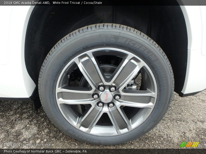 White Frost Tricoat / Cocoa/Shale 2019 GMC Acadia Denali AWD