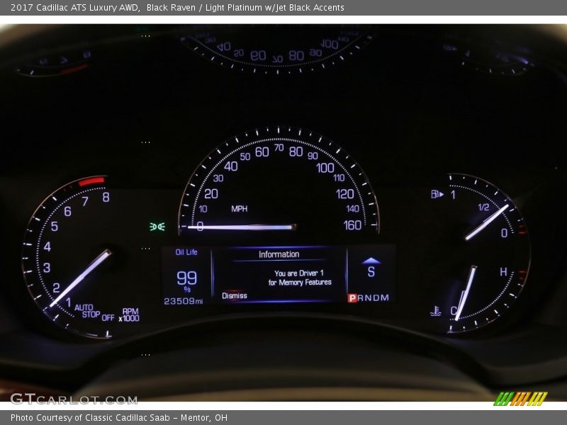 Black Raven / Light Platinum w/Jet Black Accents 2017 Cadillac ATS Luxury AWD