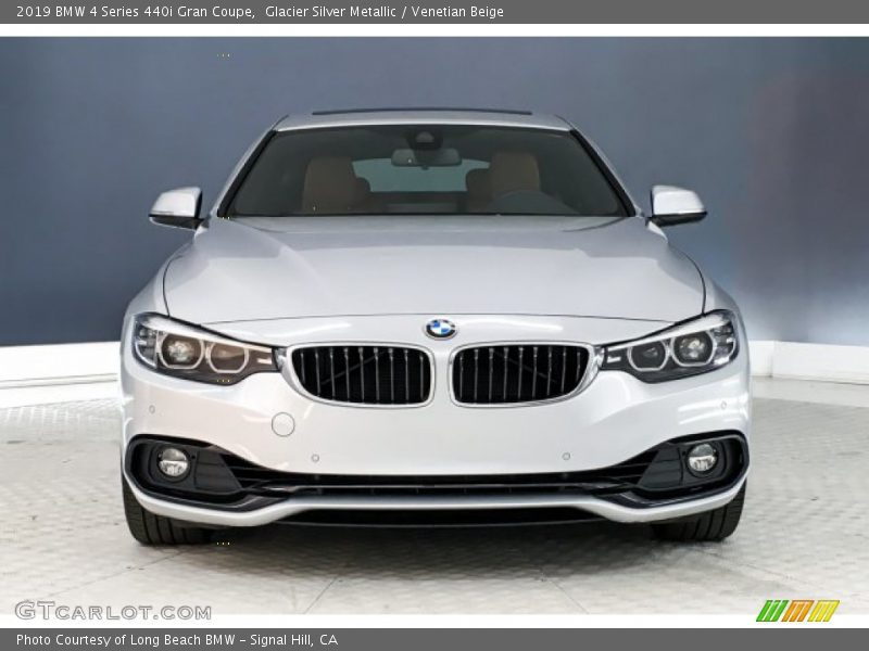 Glacier Silver Metallic / Venetian Beige 2019 BMW 4 Series 440i Gran Coupe