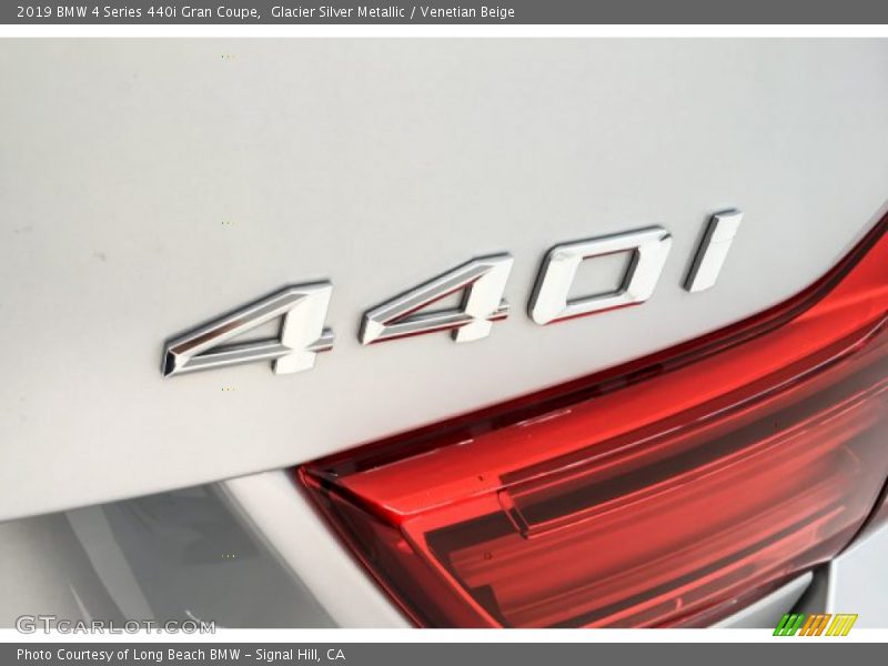 Glacier Silver Metallic / Venetian Beige 2019 BMW 4 Series 440i Gran Coupe