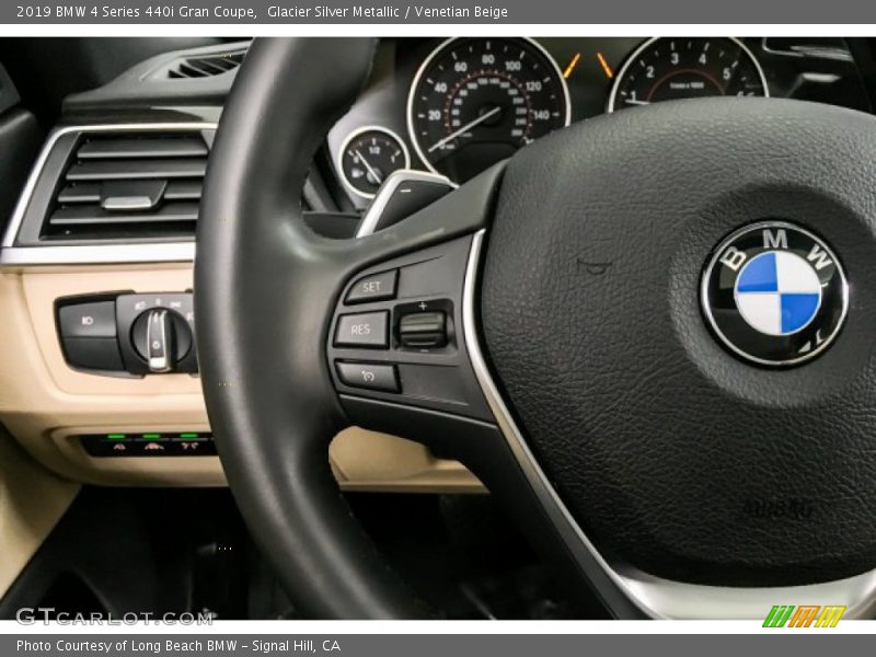 Glacier Silver Metallic / Venetian Beige 2019 BMW 4 Series 440i Gran Coupe