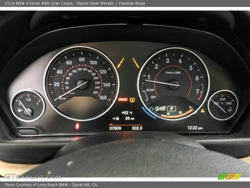 Glacier Silver Metallic / Venetian Beige 2019 BMW 4 Series 440i Gran Coupe