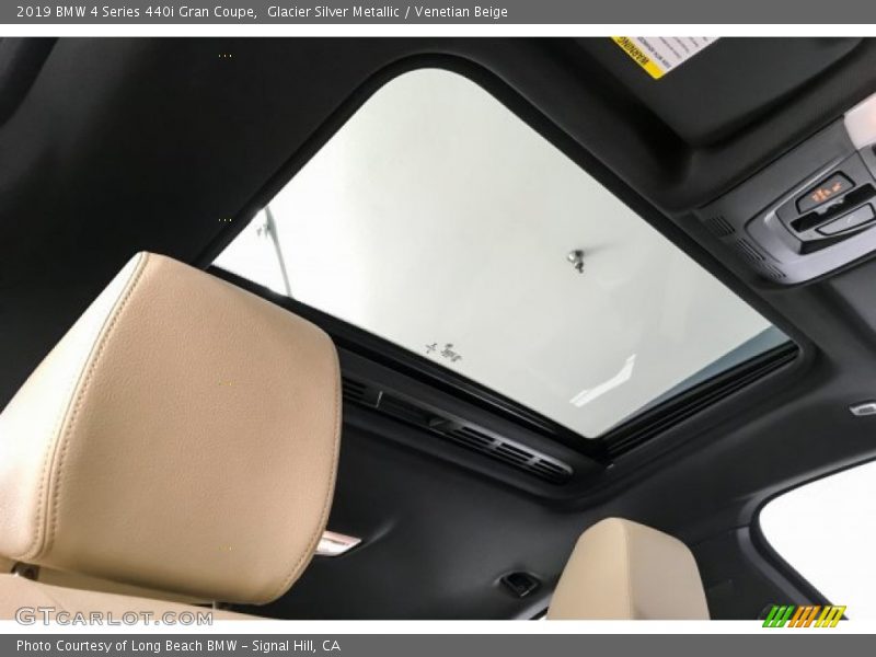 Glacier Silver Metallic / Venetian Beige 2019 BMW 4 Series 440i Gran Coupe