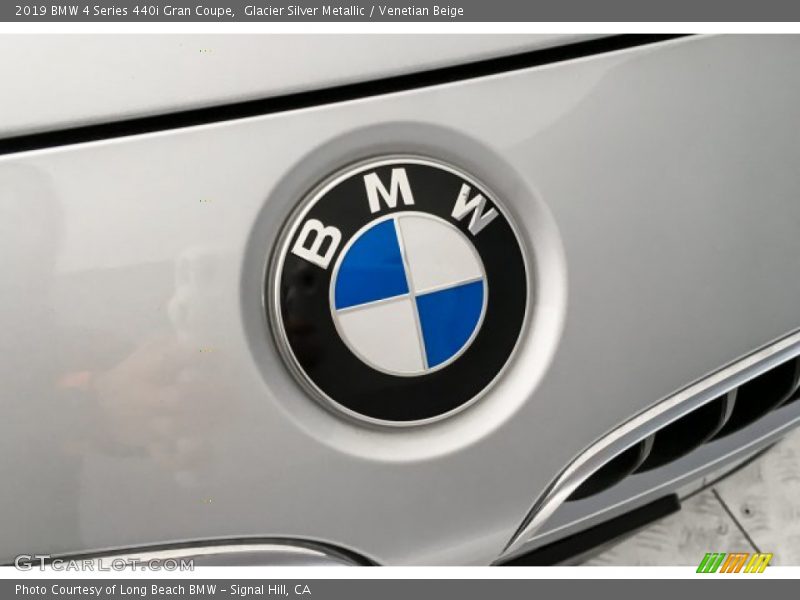 Glacier Silver Metallic / Venetian Beige 2019 BMW 4 Series 440i Gran Coupe