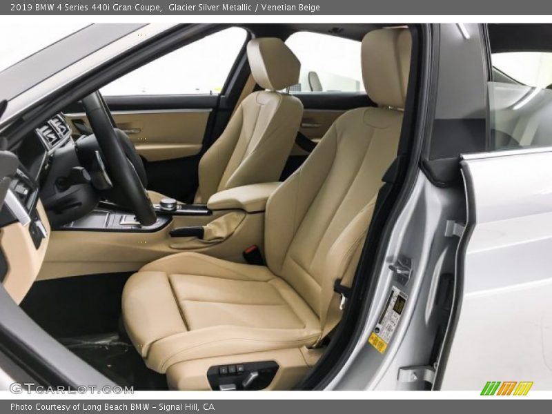 Glacier Silver Metallic / Venetian Beige 2019 BMW 4 Series 440i Gran Coupe