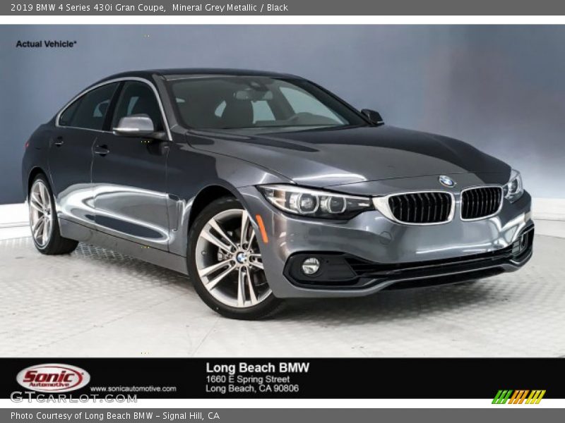 Mineral Grey Metallic / Black 2019 BMW 4 Series 430i Gran Coupe