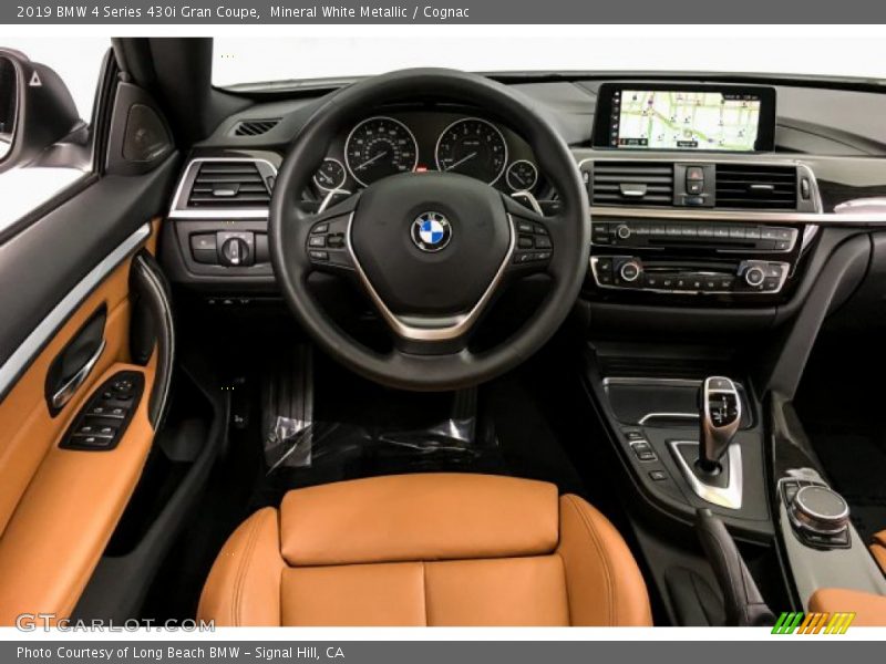 Mineral White Metallic / Cognac 2019 BMW 4 Series 430i Gran Coupe