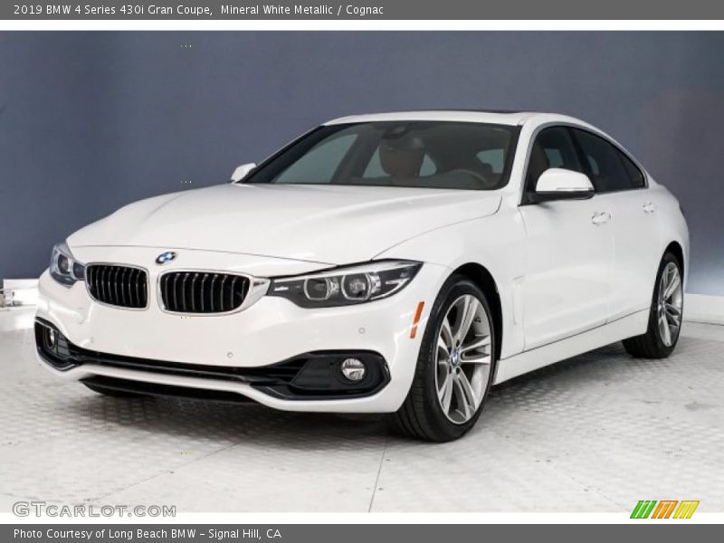 Mineral White Metallic / Cognac 2019 BMW 4 Series 430i Gran Coupe