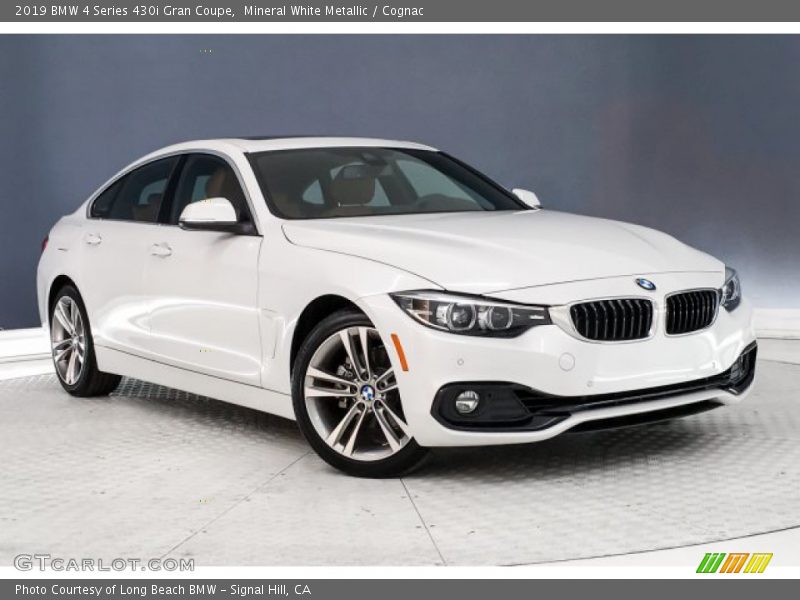 Mineral White Metallic / Cognac 2019 BMW 4 Series 430i Gran Coupe