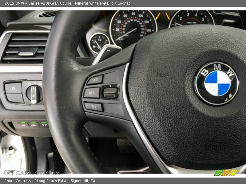 Mineral White Metallic / Cognac 2019 BMW 4 Series 430i Gran Coupe