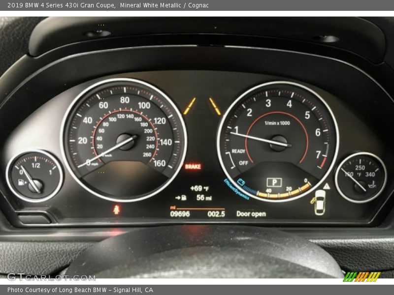 Mineral White Metallic / Cognac 2019 BMW 4 Series 430i Gran Coupe