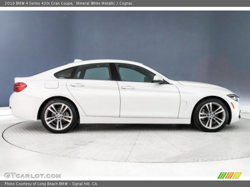 Mineral White Metallic / Cognac 2019 BMW 4 Series 430i Gran Coupe