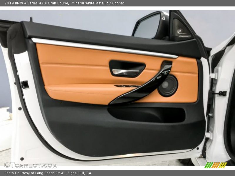 Mineral White Metallic / Cognac 2019 BMW 4 Series 430i Gran Coupe