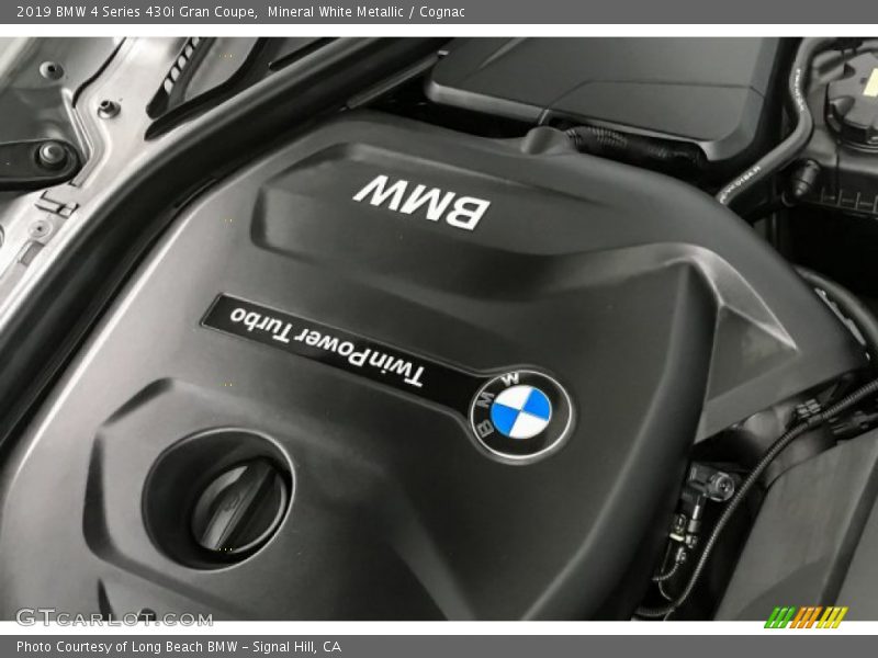 Mineral White Metallic / Cognac 2019 BMW 4 Series 430i Gran Coupe