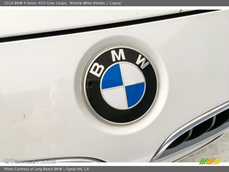 Mineral White Metallic / Cognac 2019 BMW 4 Series 430i Gran Coupe