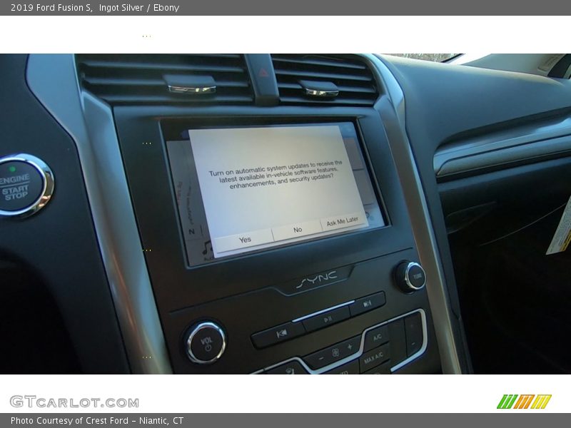 Ingot Silver / Ebony 2019 Ford Fusion S