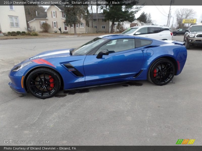 Elkhart Lake Blue Metallic / Black 2019 Chevrolet Corvette Grand Sport Coupe