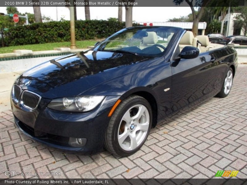 Monaco Blue Metallic / Cream Beige 2010 BMW 3 Series 328i Convertible