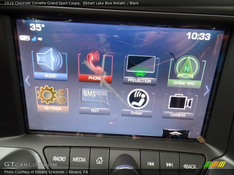 Elkhart Lake Blue Metallic / Black 2019 Chevrolet Corvette Grand Sport Coupe